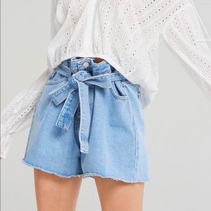 Storets Katie Belt Denim Shorts